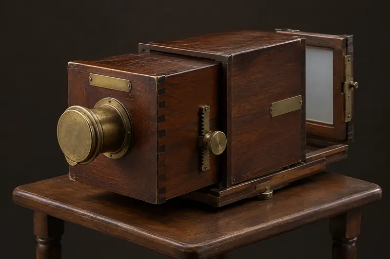 The daguerreotype camera of 1839 as drawn for Annum